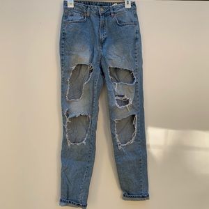 H&M ripped high wasted jeans size 6